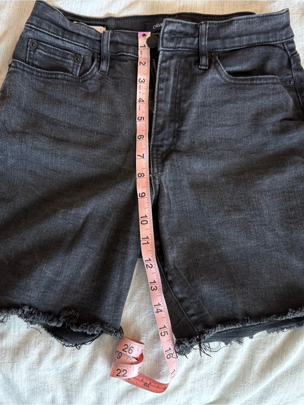 Calvin Klein Jeans Black High Waist Women's Denim Shorts